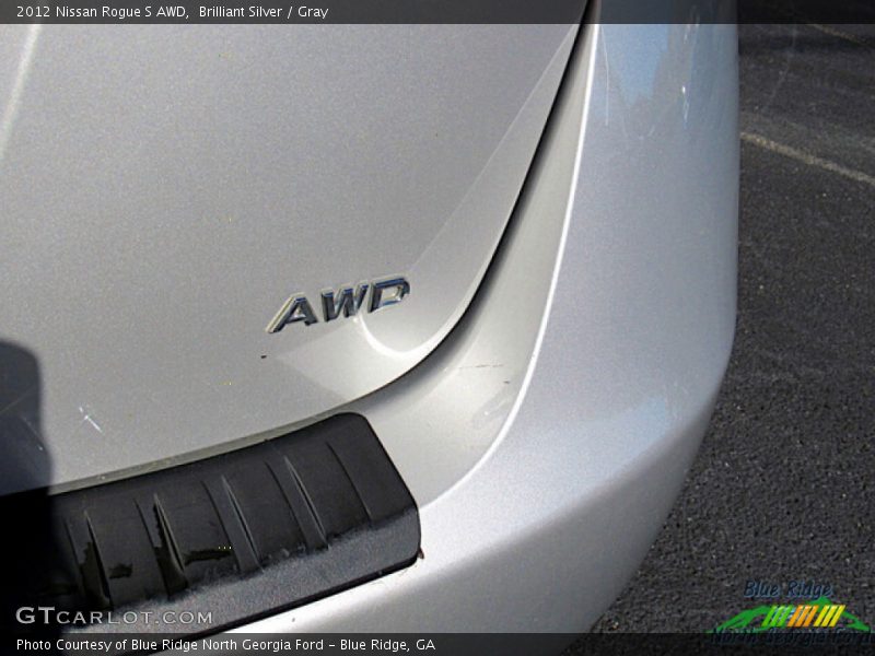 Brilliant Silver / Gray 2012 Nissan Rogue S AWD