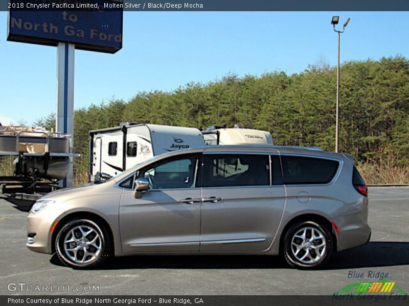 Molten Silver / Black/Deep Mocha 2018 Chrysler Pacifica Limited