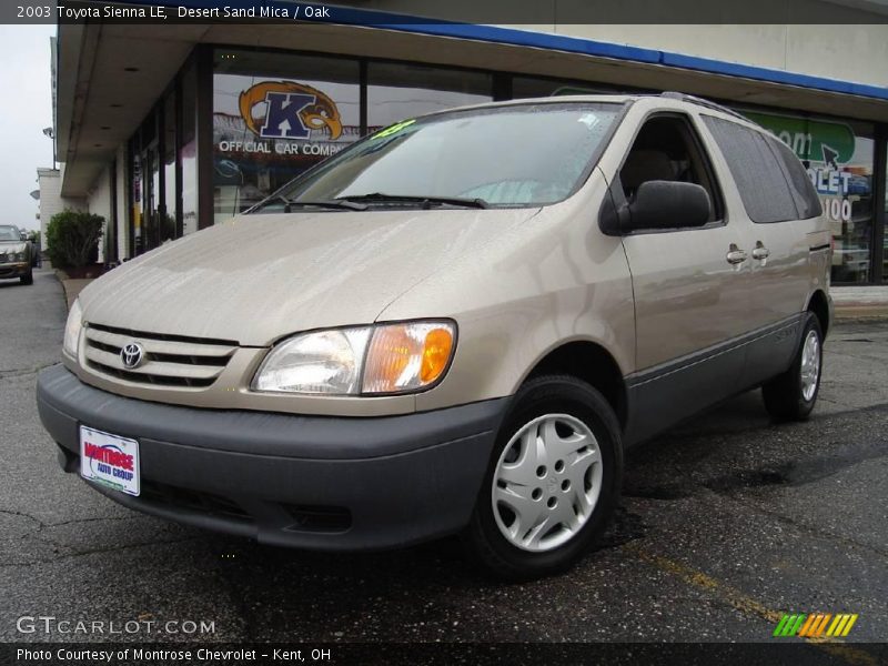 Desert Sand Mica / Oak 2003 Toyota Sienna LE