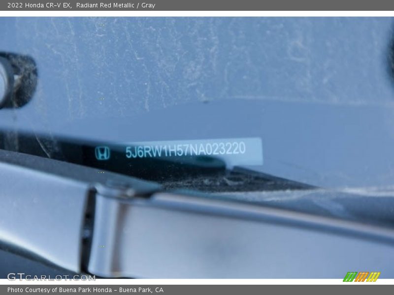 Radiant Red Metallic / Gray 2022 Honda CR-V EX