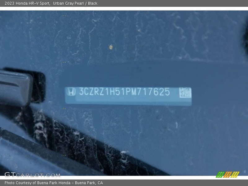 Urban Gray Pearl / Black 2023 Honda HR-V Sport