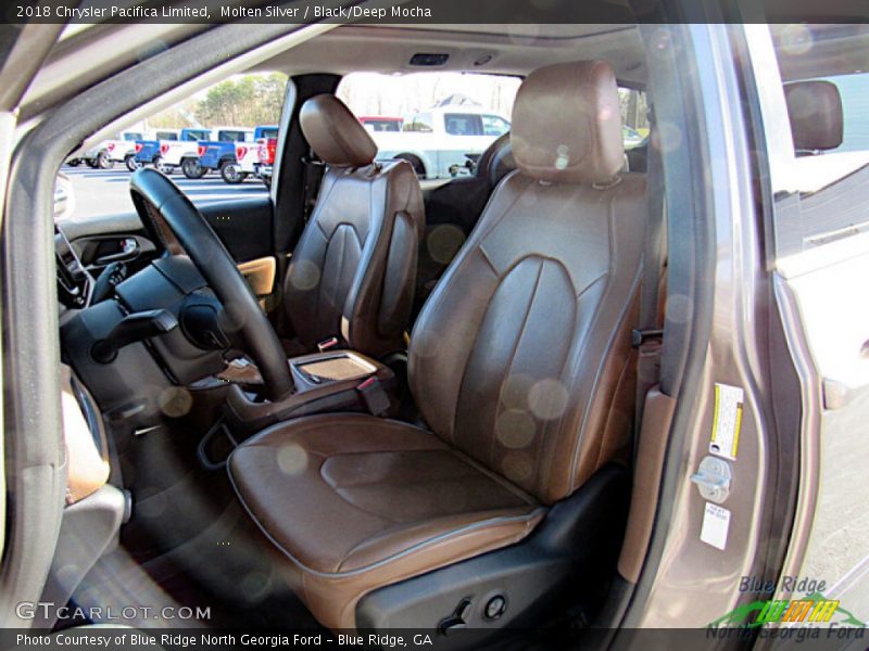 Molten Silver / Black/Deep Mocha 2018 Chrysler Pacifica Limited