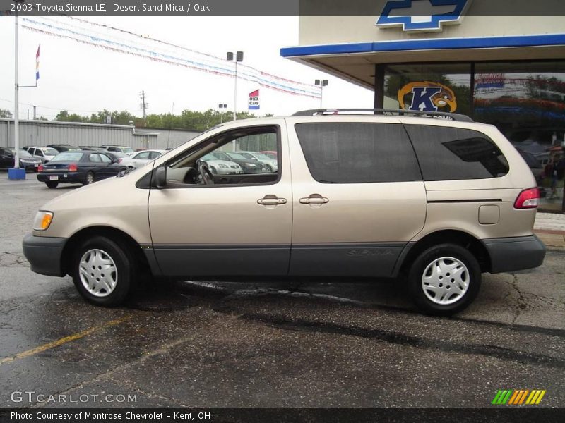 Desert Sand Mica / Oak 2003 Toyota Sienna LE