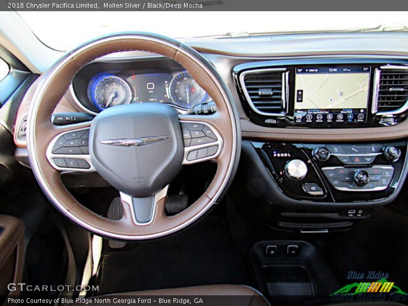 Molten Silver / Black/Deep Mocha 2018 Chrysler Pacifica Limited