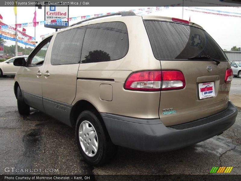 Desert Sand Mica / Oak 2003 Toyota Sienna LE