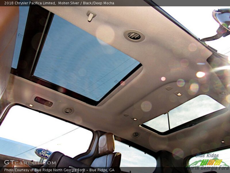 Molten Silver / Black/Deep Mocha 2018 Chrysler Pacifica Limited