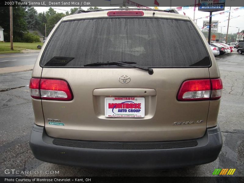 Desert Sand Mica / Oak 2003 Toyota Sienna LE