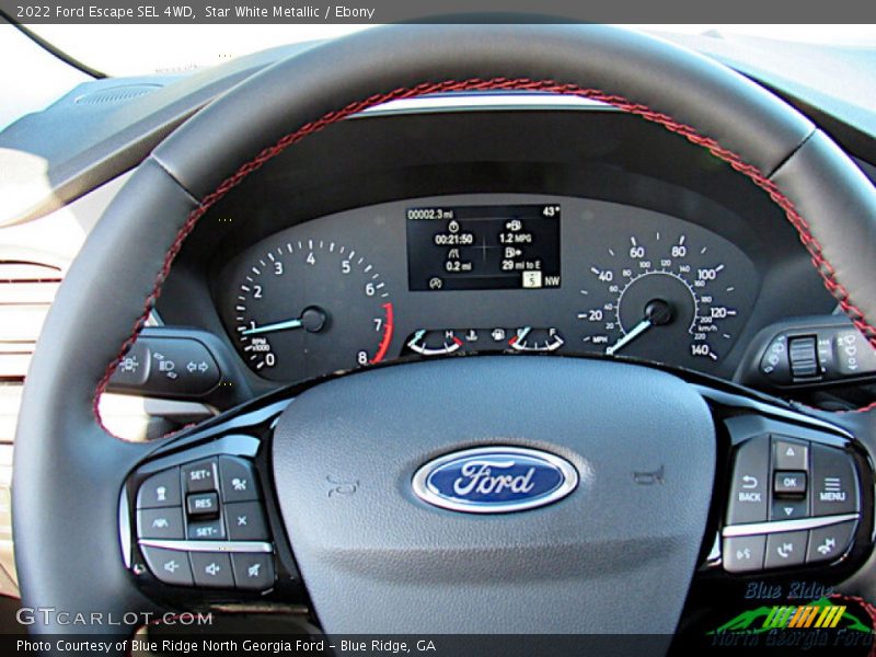 Star White Metallic / Ebony 2022 Ford Escape SEL 4WD