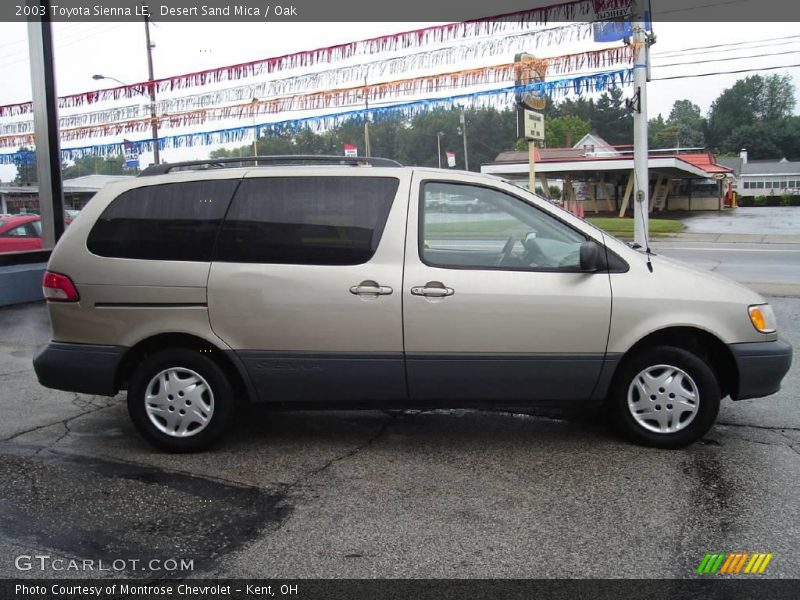 Desert Sand Mica / Oak 2003 Toyota Sienna LE