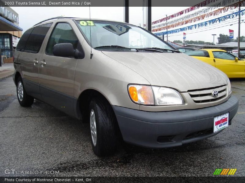 Desert Sand Mica / Oak 2003 Toyota Sienna LE