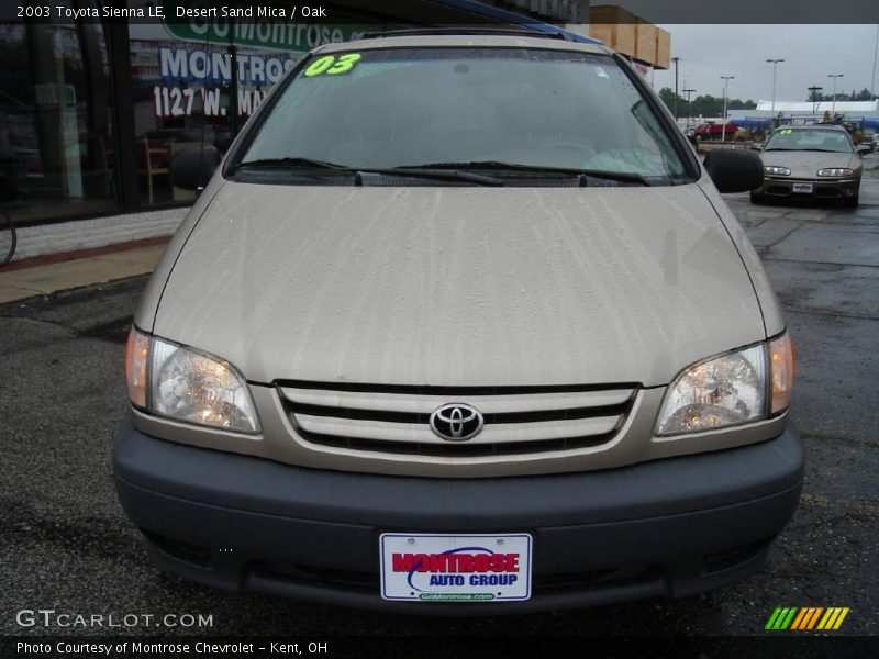 Desert Sand Mica / Oak 2003 Toyota Sienna LE