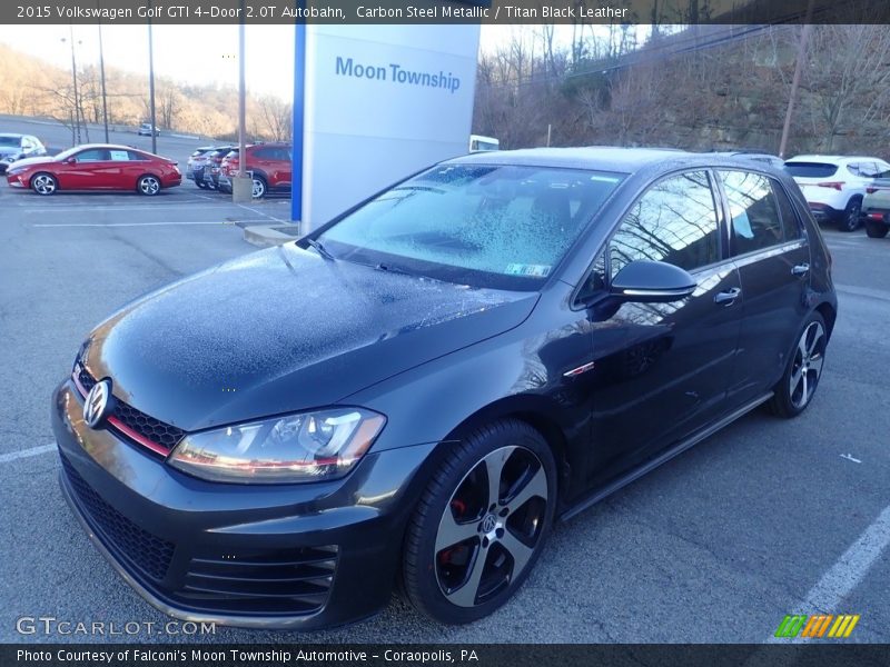 Carbon Steel Metallic / Titan Black Leather 2015 Volkswagen Golf GTI 4-Door 2.0T Autobahn