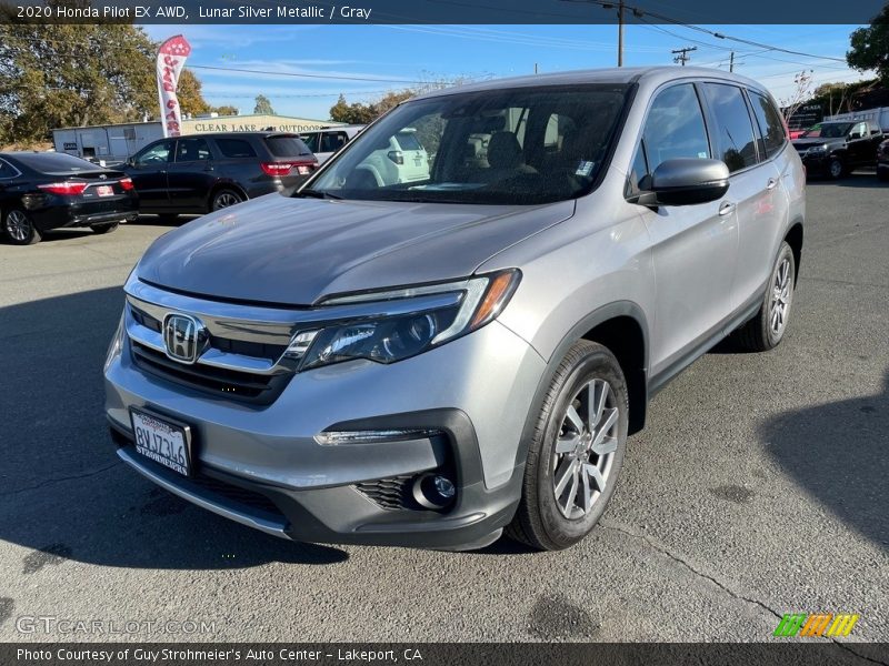 Lunar Silver Metallic / Gray 2020 Honda Pilot EX AWD