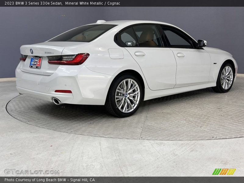 Mineral White Metallic / Cognac 2023 BMW 3 Series 330e Sedan