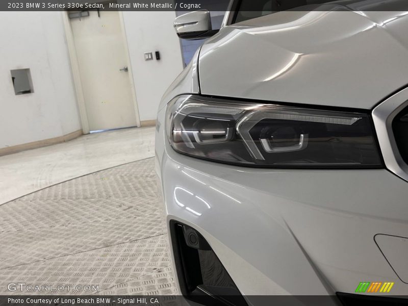 Mineral White Metallic / Cognac 2023 BMW 3 Series 330e Sedan