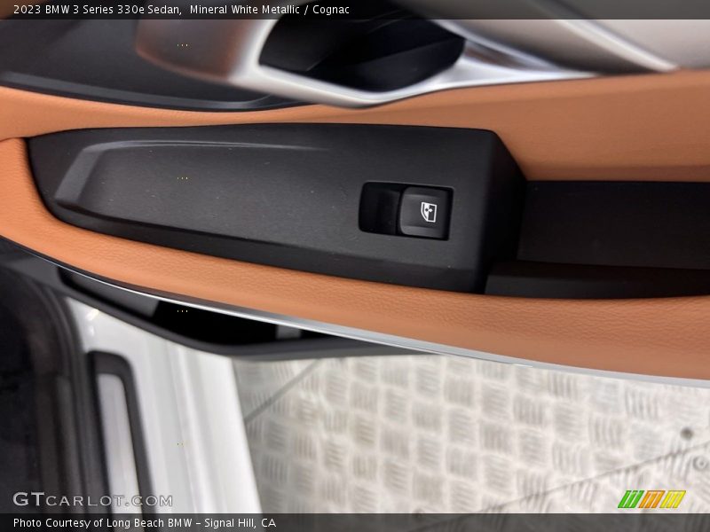 Mineral White Metallic / Cognac 2023 BMW 3 Series 330e Sedan