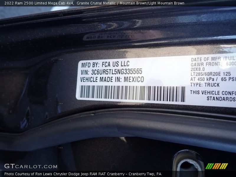 Granite Crystal Metallic / Mountain Brown/Light Mountain Brown 2022 Ram 2500 Limited Mega Cab 4x4