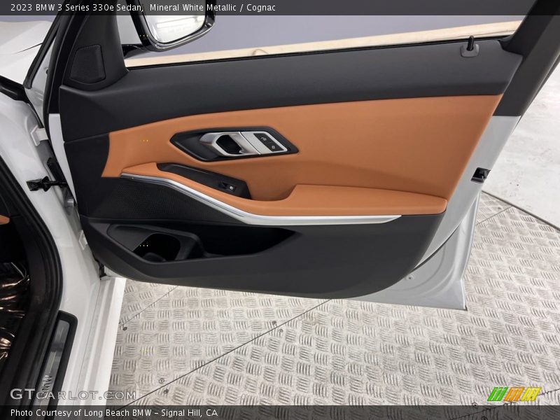 Mineral White Metallic / Cognac 2023 BMW 3 Series 330e Sedan