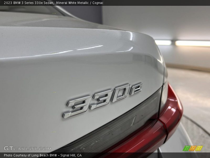 Mineral White Metallic / Cognac 2023 BMW 3 Series 330e Sedan