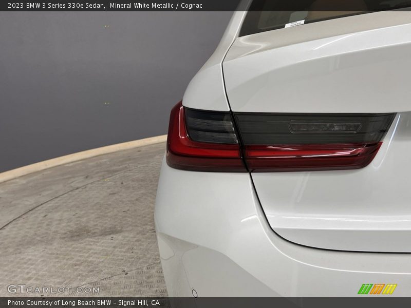 Mineral White Metallic / Cognac 2023 BMW 3 Series 330e Sedan