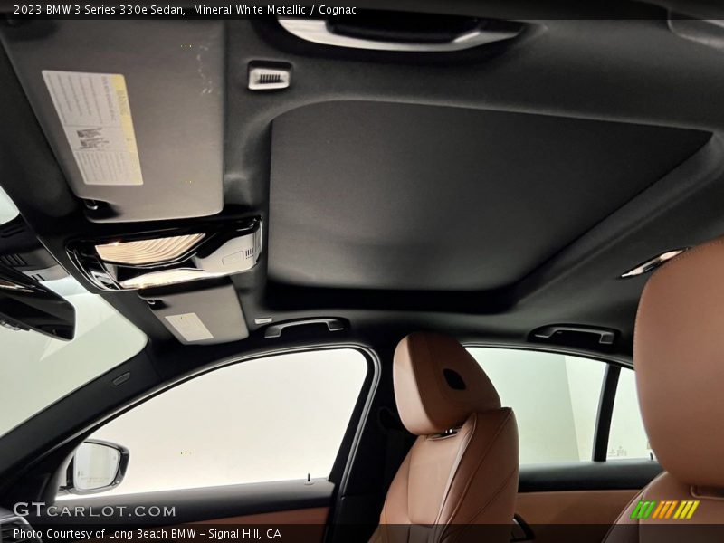 Mineral White Metallic / Cognac 2023 BMW 3 Series 330e Sedan