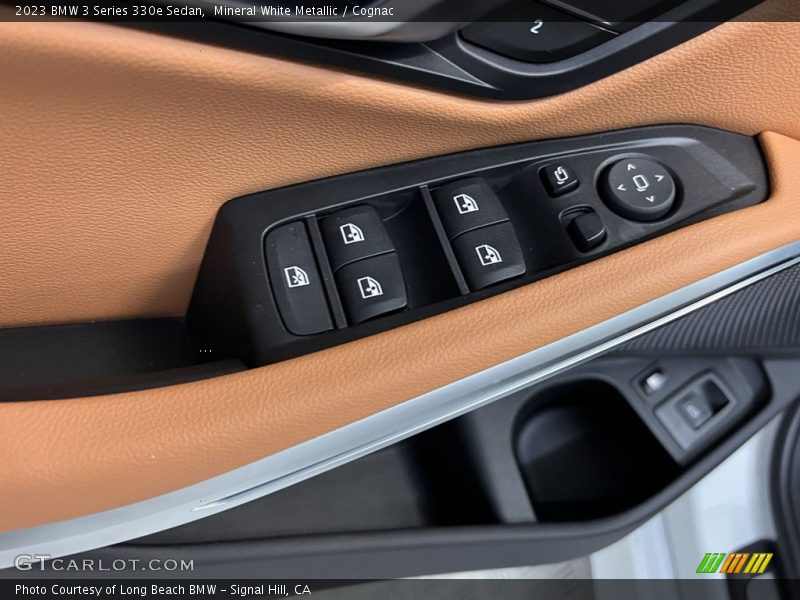 Mineral White Metallic / Cognac 2023 BMW 3 Series 330e Sedan
