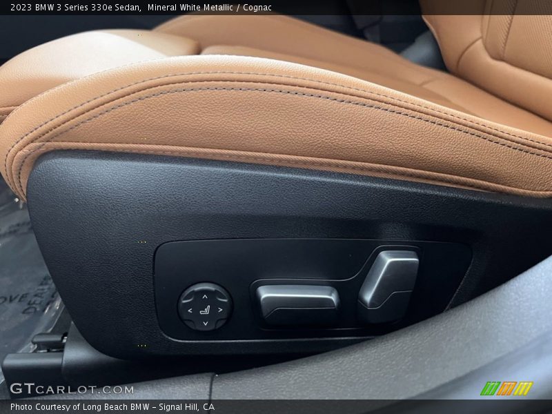 Mineral White Metallic / Cognac 2023 BMW 3 Series 330e Sedan