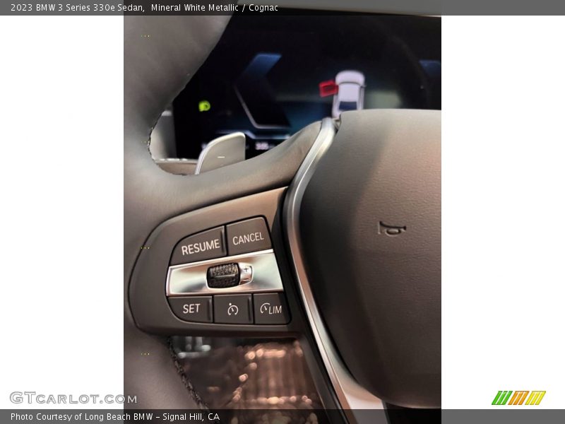 Mineral White Metallic / Cognac 2023 BMW 3 Series 330e Sedan