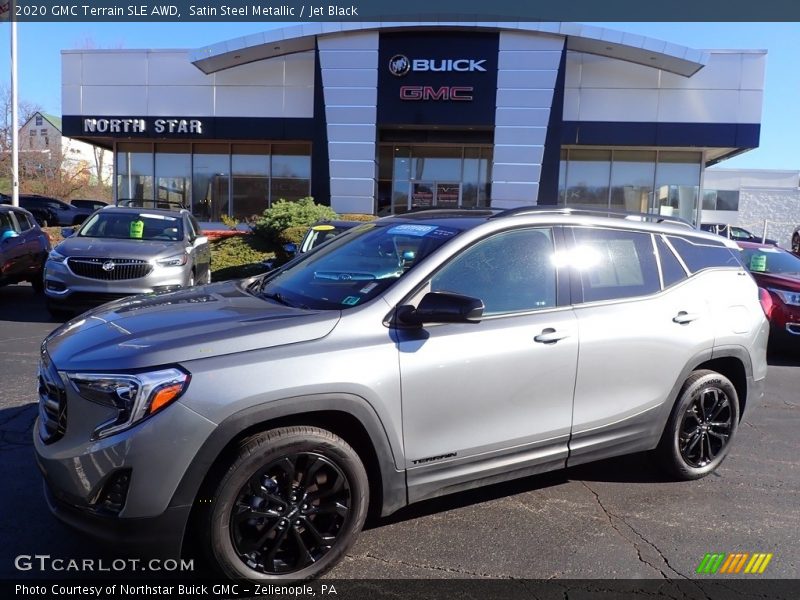 Satin Steel Metallic / Jet Black 2020 GMC Terrain SLE AWD