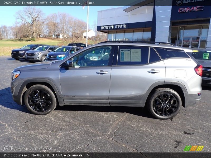 Satin Steel Metallic / Jet Black 2020 GMC Terrain SLE AWD