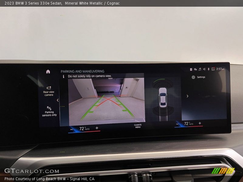 Mineral White Metallic / Cognac 2023 BMW 3 Series 330e Sedan