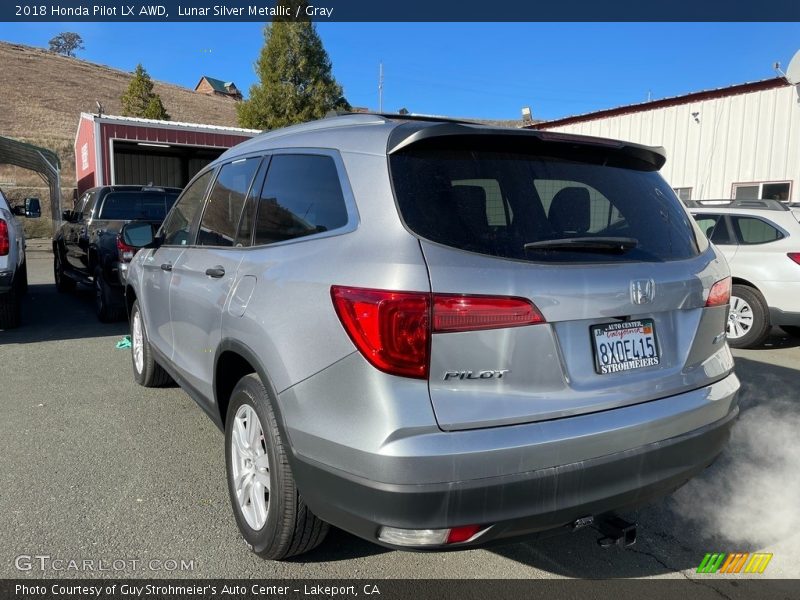 Lunar Silver Metallic / Gray 2018 Honda Pilot LX AWD