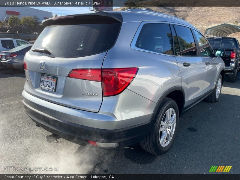 Lunar Silver Metallic / Gray 2018 Honda Pilot LX AWD