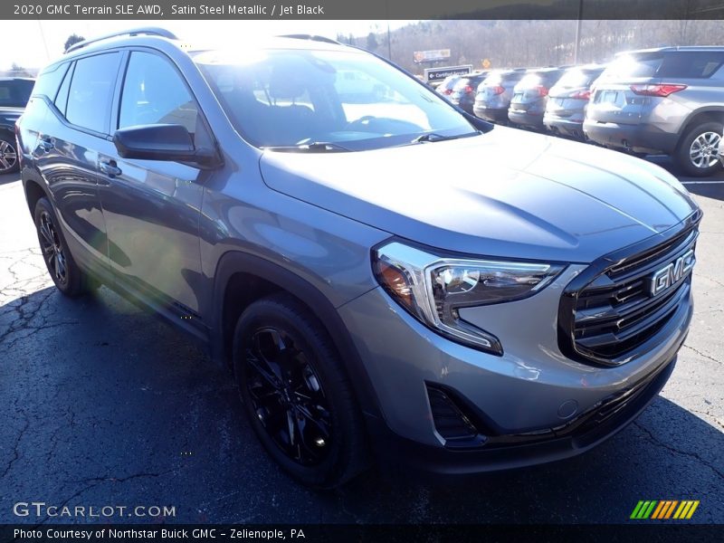 Satin Steel Metallic / Jet Black 2020 GMC Terrain SLE AWD