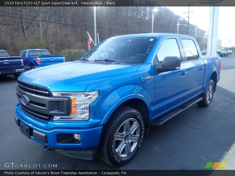 Velocity Blue / Black 2019 Ford F150 XLT Sport SuperCrew 4x4