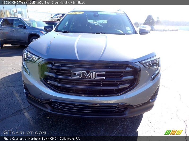 Satin Steel Metallic / Jet Black 2020 GMC Terrain SLE AWD