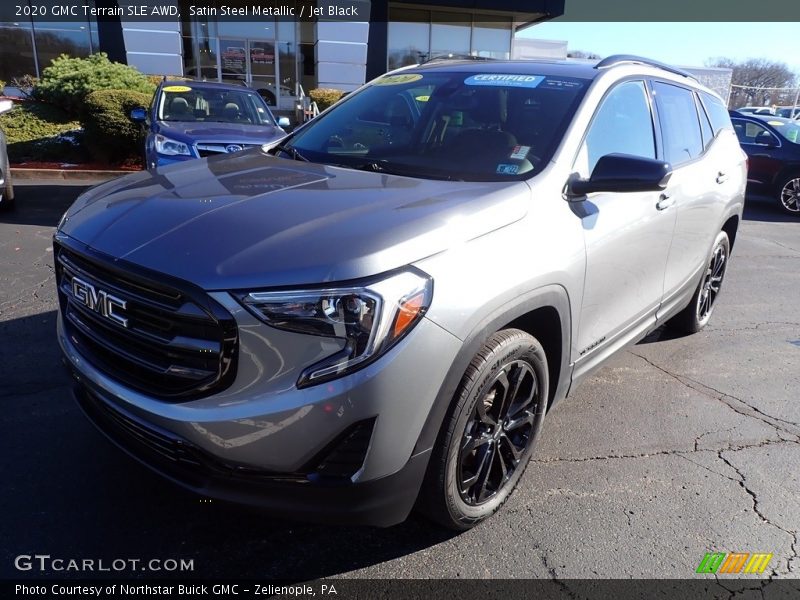 Satin Steel Metallic / Jet Black 2020 GMC Terrain SLE AWD