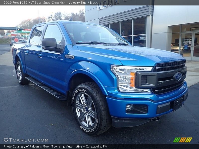 Velocity Blue / Black 2019 Ford F150 XLT Sport SuperCrew 4x4