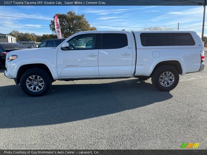 Super White / Cement Gray 2017 Toyota Tacoma SR5 Double Cab