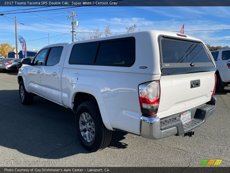 Super White / Cement Gray 2017 Toyota Tacoma SR5 Double Cab