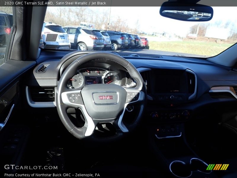 Satin Steel Metallic / Jet Black 2020 GMC Terrain SLE AWD