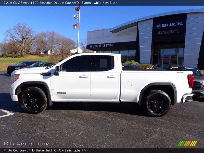 Summit White / Jet Black 2019 GMC Sierra 1500 Elevation Double Cab 4WD