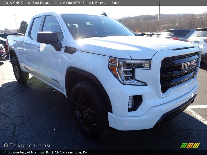 Summit White / Jet Black 2019 GMC Sierra 1500 Elevation Double Cab 4WD