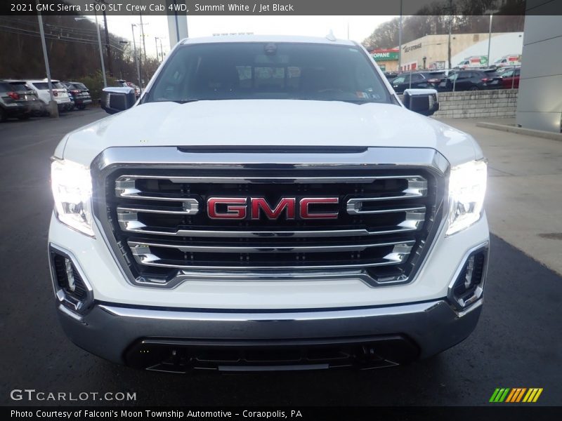 Summit White / Jet Black 2021 GMC Sierra 1500 SLT Crew Cab 4WD