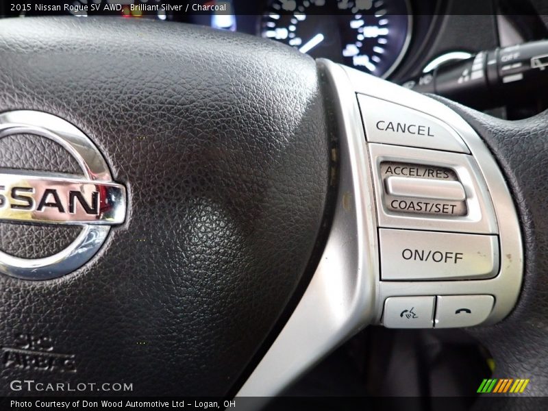 Brilliant Silver / Charcoal 2015 Nissan Rogue SV AWD