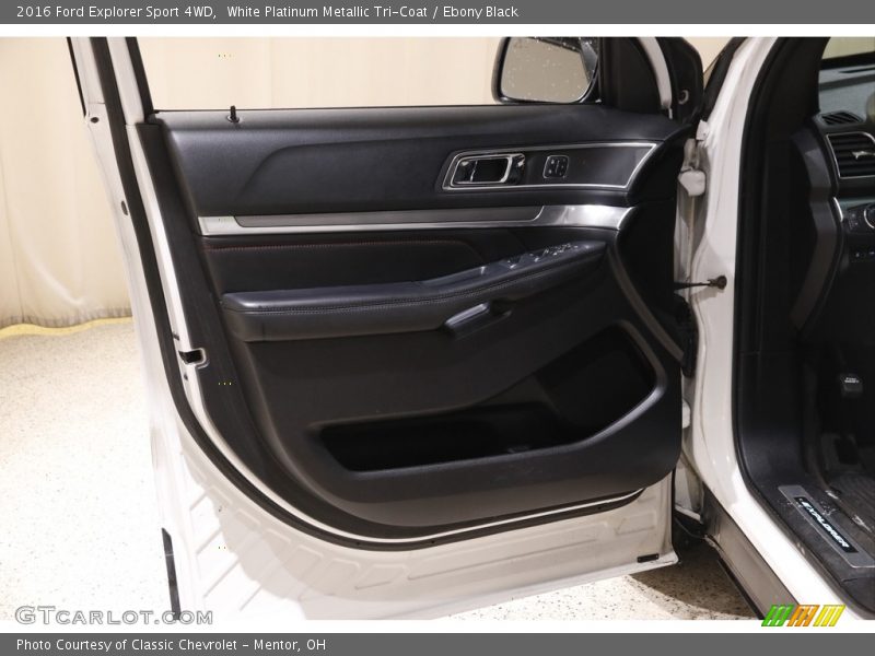 White Platinum Metallic Tri-Coat / Ebony Black 2016 Ford Explorer Sport 4WD