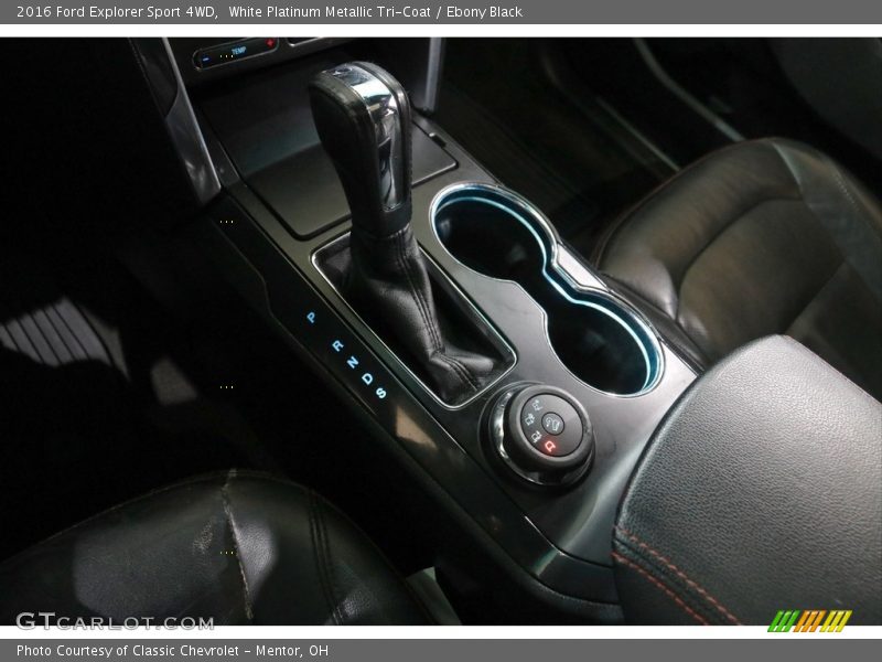White Platinum Metallic Tri-Coat / Ebony Black 2016 Ford Explorer Sport 4WD