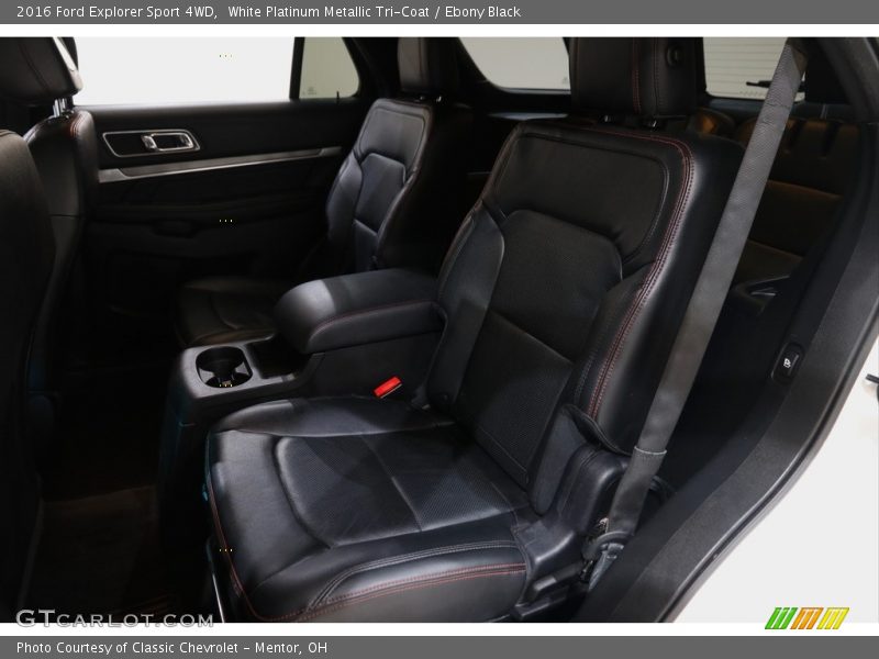White Platinum Metallic Tri-Coat / Ebony Black 2016 Ford Explorer Sport 4WD