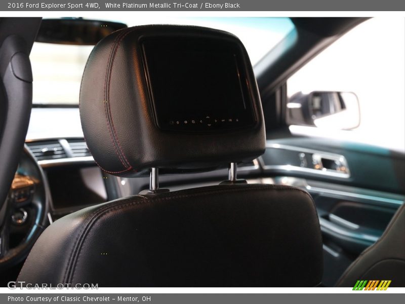 White Platinum Metallic Tri-Coat / Ebony Black 2016 Ford Explorer Sport 4WD