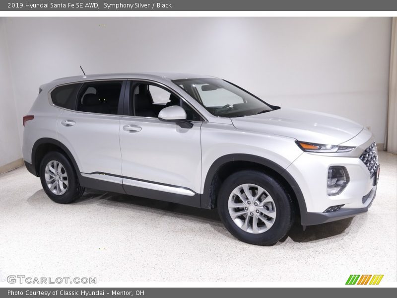 Symphony Silver / Black 2019 Hyundai Santa Fe SE AWD